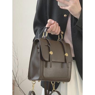 Customized Retro Backpack Bag 2025 New Trendy and Fashionable Student Backpack Multi-functional Schoolbag Women's Backpack