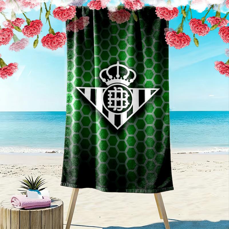 Real Betis Print Beach Towel, Large Soft Quick Dry Towel for Beach Camping Swimming