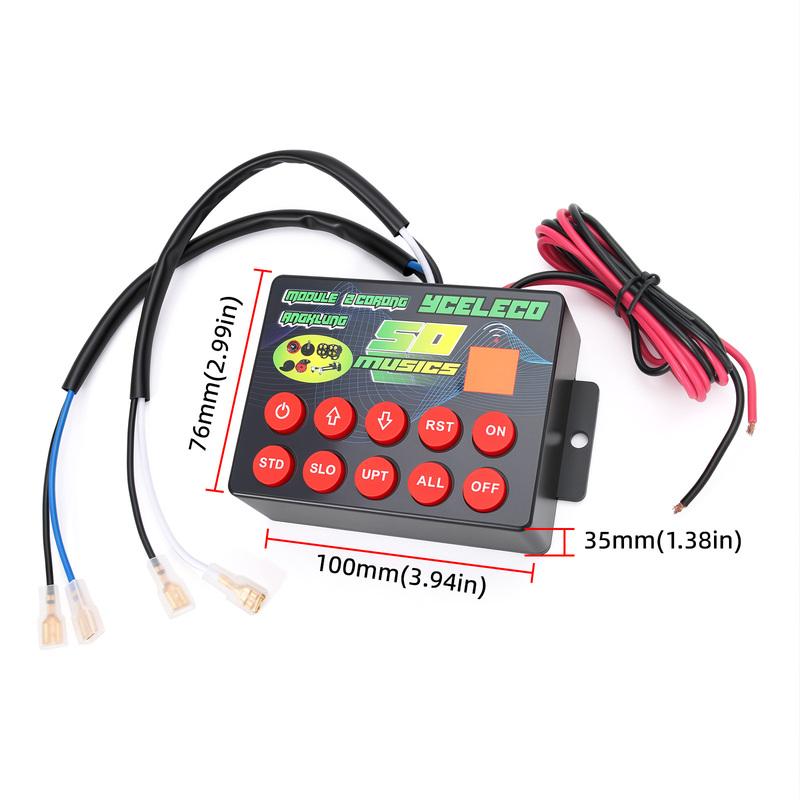 50 Melodies Horn Controller Universal Musical Air Horn Controller Musical Controller Regulator Car Electronic for 12V Car Boat