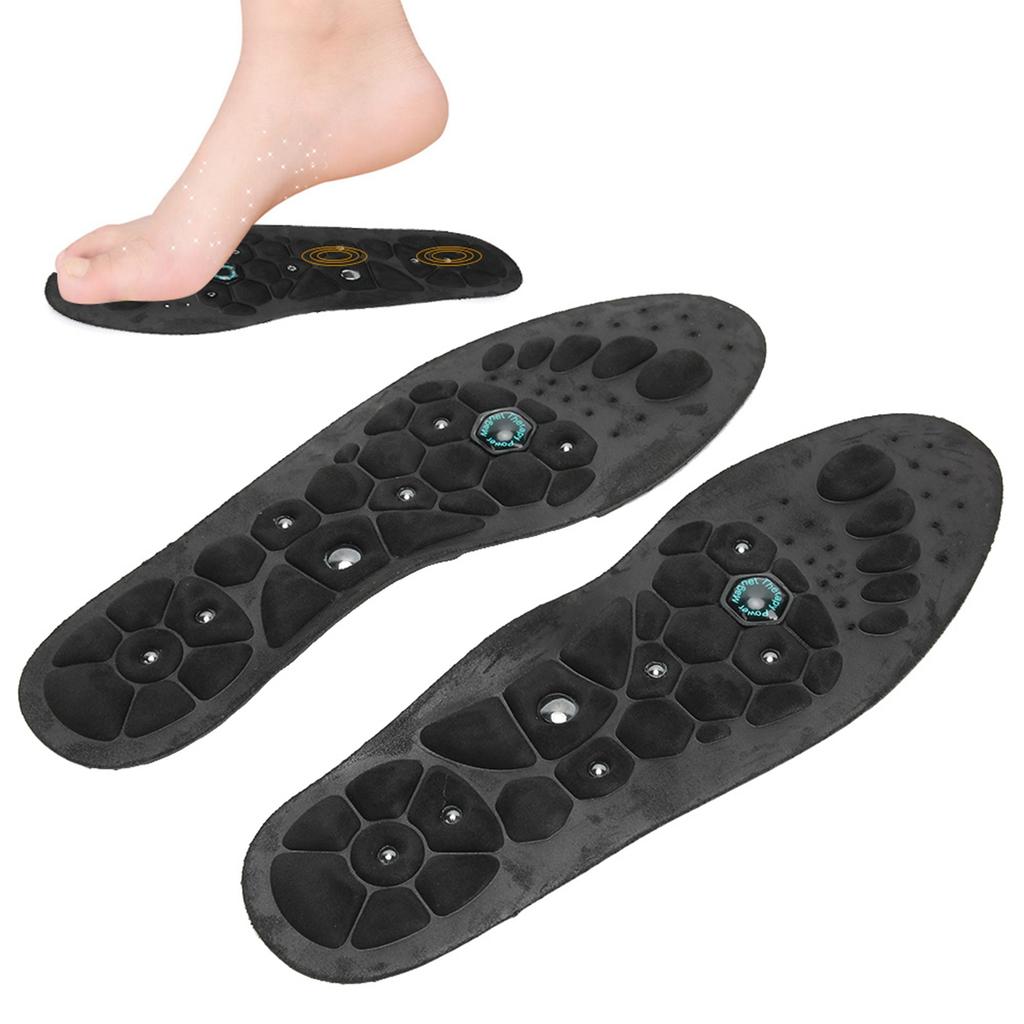 2pcs Unisex Insoles Sports Breathable Comfort Shock Absorbing Foot Sole Foot Pad Black M 40‑43