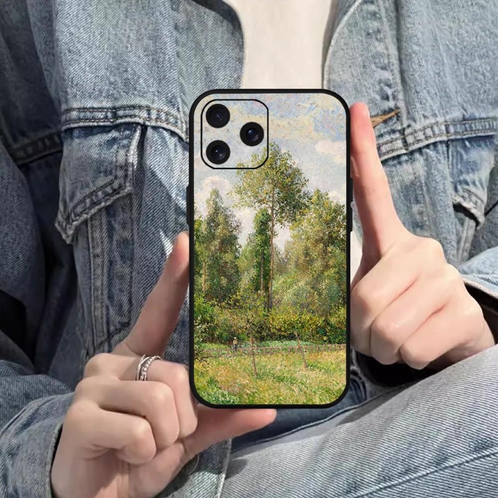 Camille Pissarro Painting Phone Case For Samsung S20 S21 S22 S23 S24 Note 20 4G 5G Plus Ultra Black Soft Shell