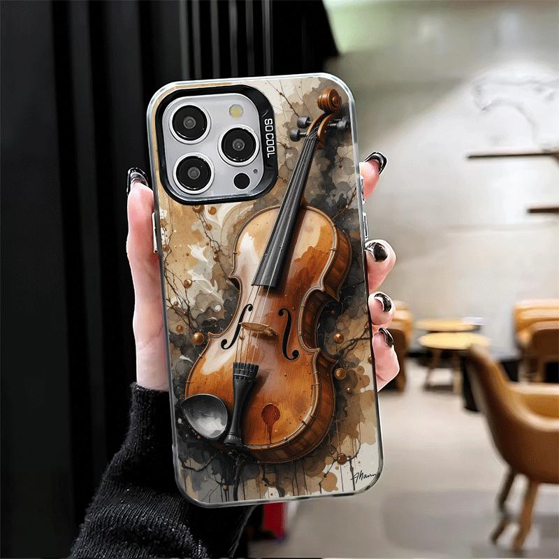 Violin Music Soft Phone Case for iPhone 15 16 17 Pro Max 17Air 16E 14 Plus 13 12 Mini Shockproof Cover Back Shell