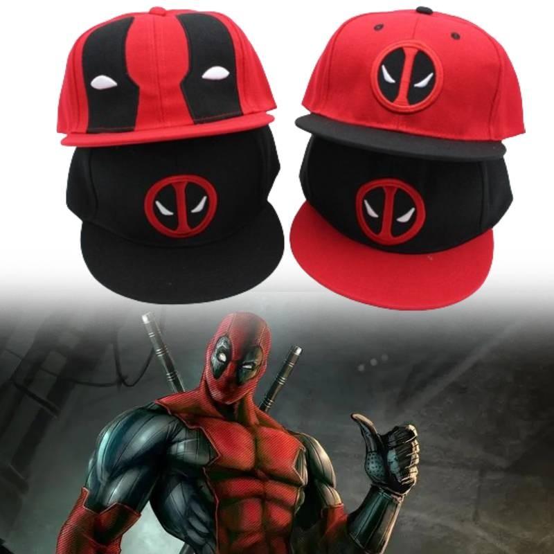 Adjustable Baseball Deadpool Cap Flat Brim Hat Accessory Decorations