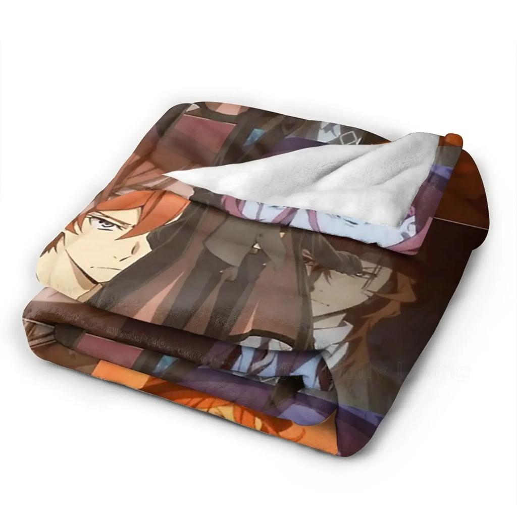 Bungou Stray Dogs Nakajima Atsushi Serie TV Chuuya Nakahara Coperta di Flanella Morbida Calda Accogliente Leggera per Bambini Adulti