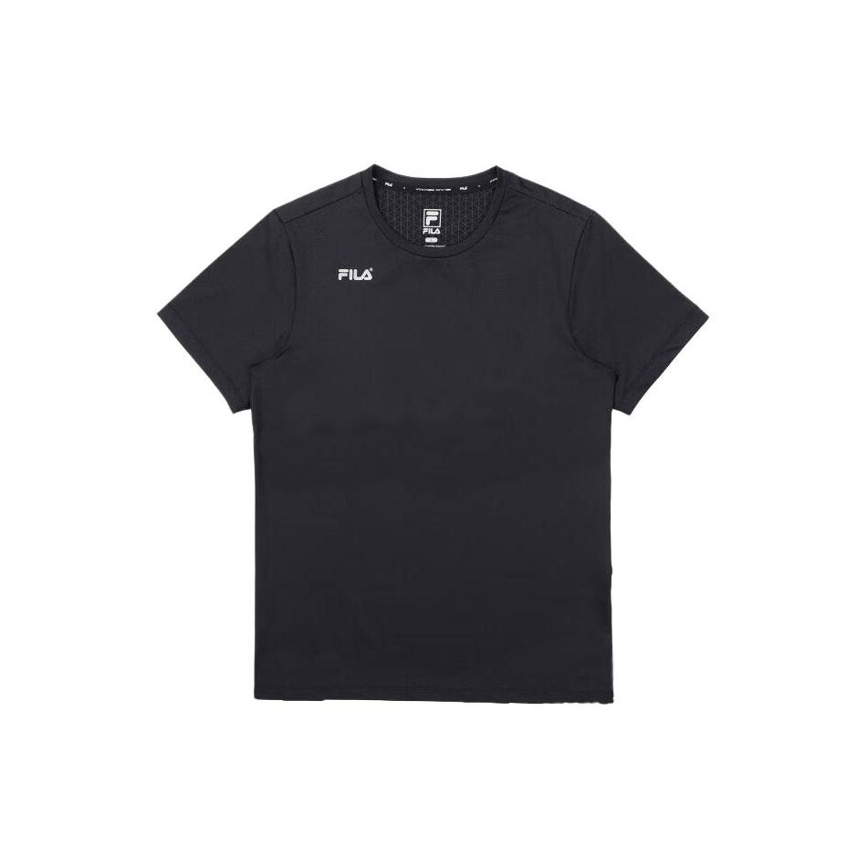 Fila Casual Sports Round Neck Short Sleeve Printed T-Shirt Unisex Tops Black FS2RSE2201M-BLK