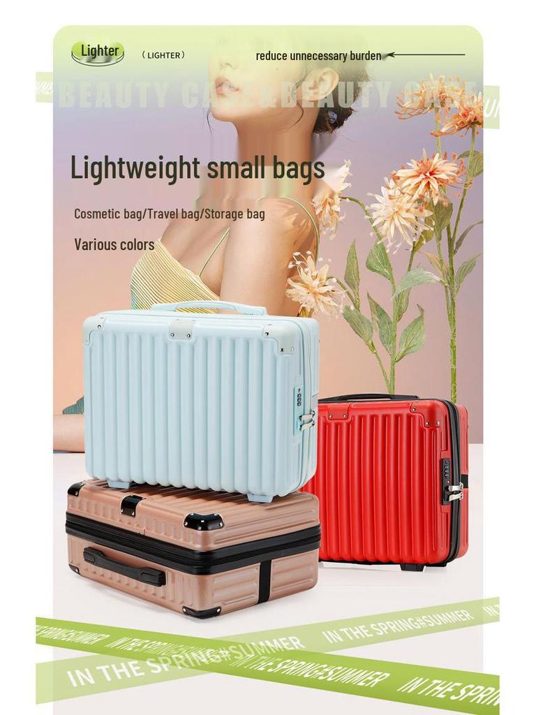 16palcový dámský kufr na kolečkách s 13palcovou kosmetickou a cestovní kabelkou