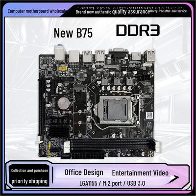 Hongshuo B75 DDR3 Motherboard: Unterstützt Dual-/Quad-Core i3, i5, i7 CPUs, 1155 Pin.