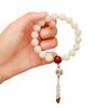 Putuo 18-seed Bodhi Bracelet for Women, Natural White Jade Bodhi Bracelet, Authentic Hand-held Cinnabar Bracelet, Gift for Men