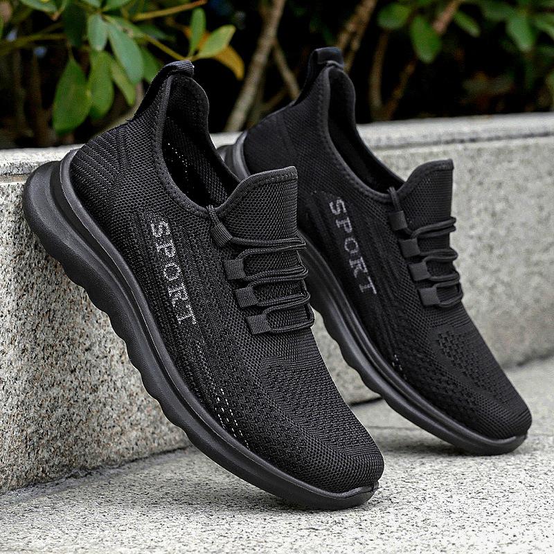 Shoes men's 2025 spring new foreign trade men's shoes polyurethane fly-woven single shoes casual breathable sports shoes men's