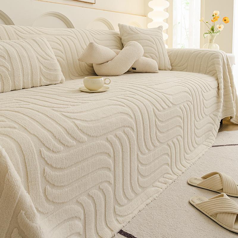 Modern Style Sofa Cover 2025 New Thick Plush Shu Velveteen Throw Blanket for Autumn Winter Non-slip Couch Protector