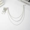 Personalized Chic Style Imitation Pearl Chain Tassel Brooches for Women Fashion Light Luxury Pearl Bead Brooch Suit Pin Accessor