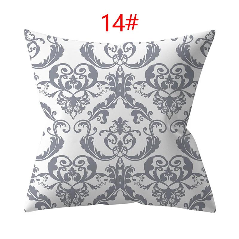 Sliver Grey Style Geometry Decorative Pillowcases Throw Pillow Case Striped Pillowcase Cushion Cover Home Decor Pillows 18Inch