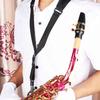 M MBAT Hook & Loop Saxophone Neck Strap Adjustable Lightweight Saxophone with Cotton Upholstery Woodwind Instrument Accessories