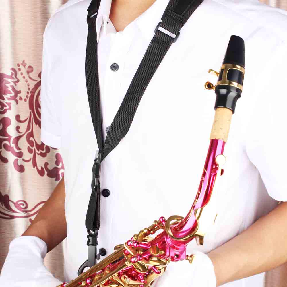 M MBAT Hook & Loop Saxophone Neck Strap Adjustable Lightweight Saxophone with Cotton Upholstery Woodwind Instrument Accessories