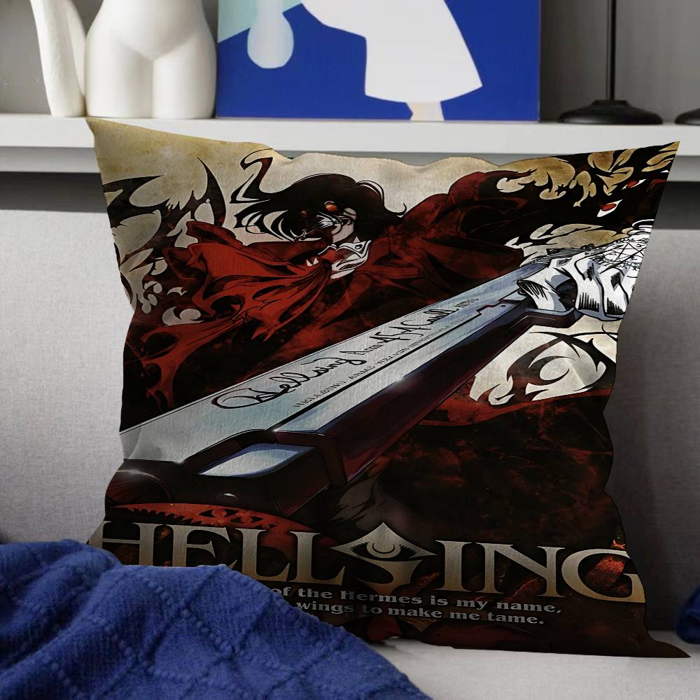 Anime Vintage Hellsing Maple Design Cushion Cover Happy Autumn Harvest decor Holiday Decorati Pillow Cover