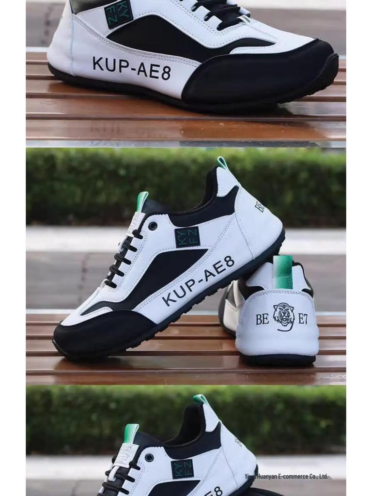 Brand 2025 Men's Waterproof Leather Sneakers - Versatile Casual Travel Shoes for Spring and Autumn