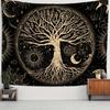 VIKAMA Black Mystic Tree of Life Tapestry Mystical Cosmos for Living Rooms Bedrooms and Gaming Rooms Home Decor