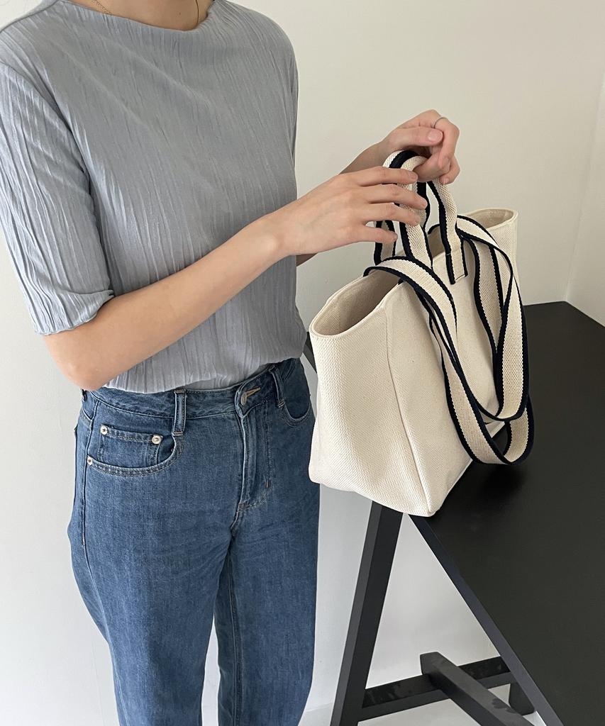 Unfold Two Tone Strap Bag - Ivory