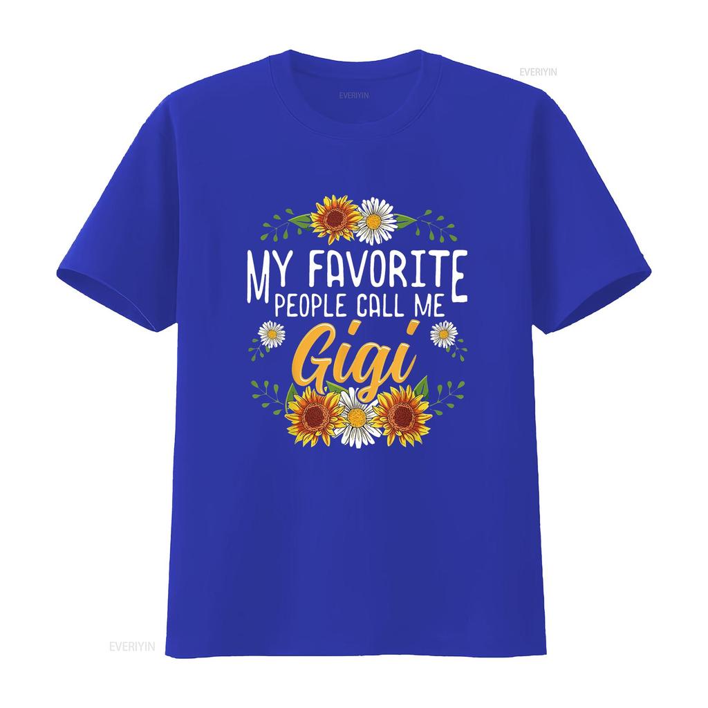 Womens My Favorite People Call Me Gigi T Shirt Mothers Day s Black 2XL vintage Washed homme Soft graphic Slightly Unisex