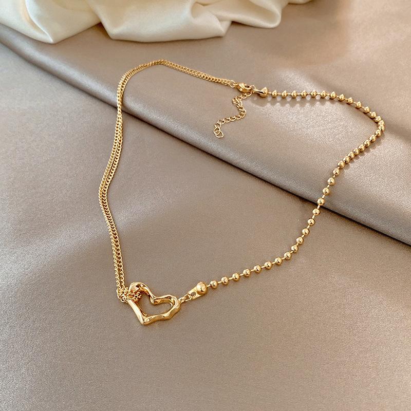 Custom 316 Stainless Steel Jewelry Gold Plated Butterfly Heart Bow Pendant Simple Zircon Necklace Jewelry for Women