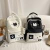 Cute Cat Student Backpack Female Japanese Small Fresh Embroidery Wave Dot Elementary School Schoolbag Travel