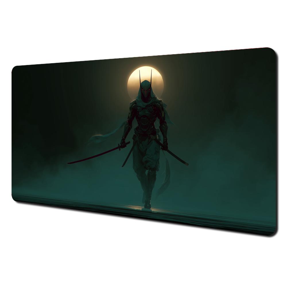 Cool Japanese Samurai Theme Large Mouse Pad Desk Mat Stitched Edge NonSlip Durable Pc Accessories Gaming Mats Mouse Carpet