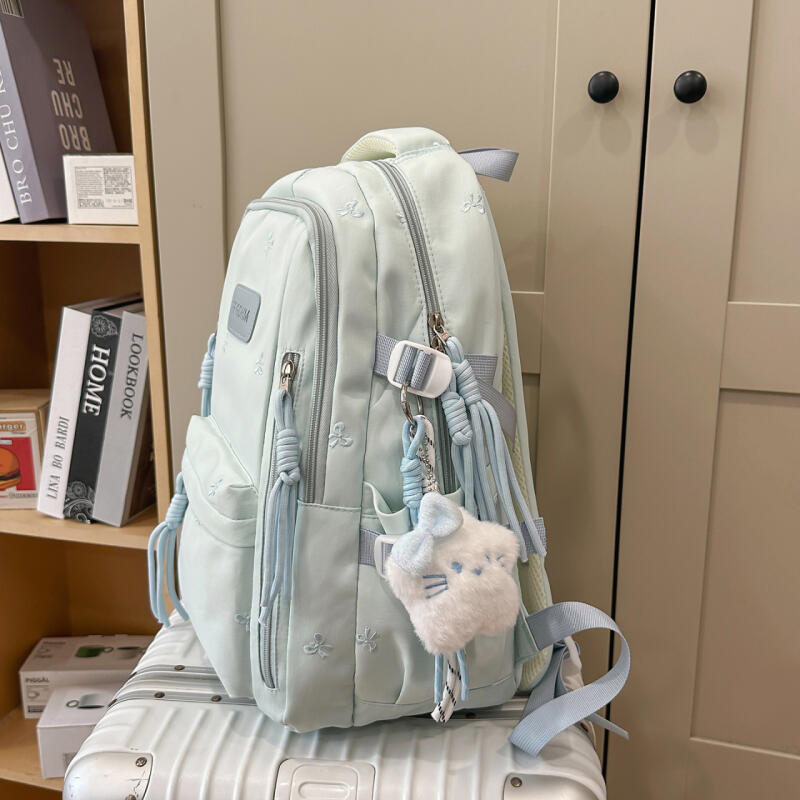 Women's Backpack Bow Embroidered Student Large Capacity Schoolbag