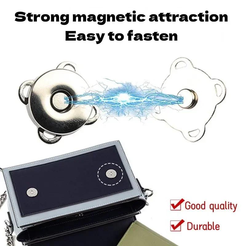 1/10Sets Magnetic Snap Button Metal Invisible Sew on Button Lock Clasps Fasteners for Purse Bags Clothes Craft DIY Accessories