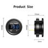 DC 12V 24V Waterproof Car Voltmeter LED Digital Display Panel Round Voltage Gauge for Car Motorcycle Truck Boat ATV UTV