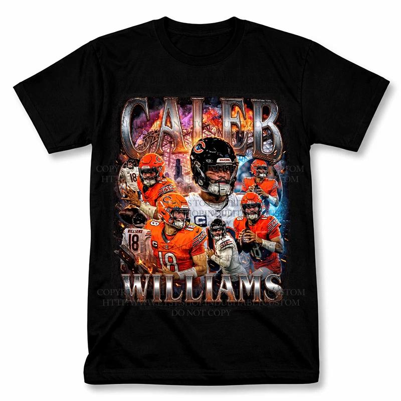 

Caleb Williams Chicago Bears Graphic T shirt Vintage Style Football Tee L
