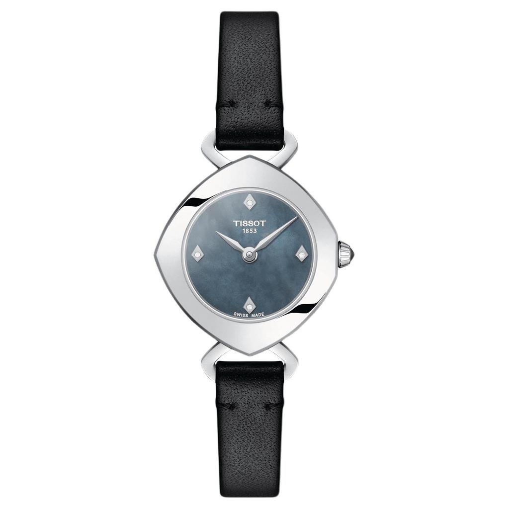 TISSOT Yiting Collection Quartz Movement 30m Water Resistance Women's Watch 22.58mm Black Dial T113.109.16.126.00