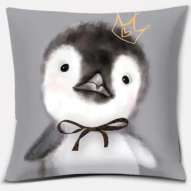 Watercolor Animal Series Pillowcase Home Office Decoration Pillow Bedroom Sofa Car Cushion Cover