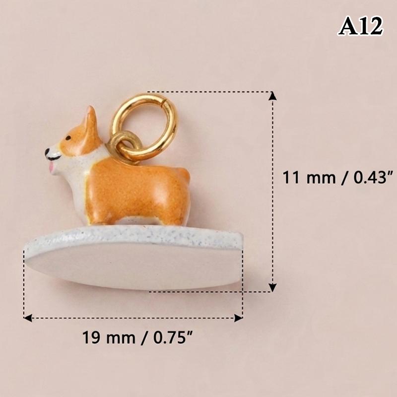 Copper Surfing Dog Hanging Ornaments Hand Painted Multiple Breeds Diy Pendant Charms For Coastal Home Decor Holiday Gifting