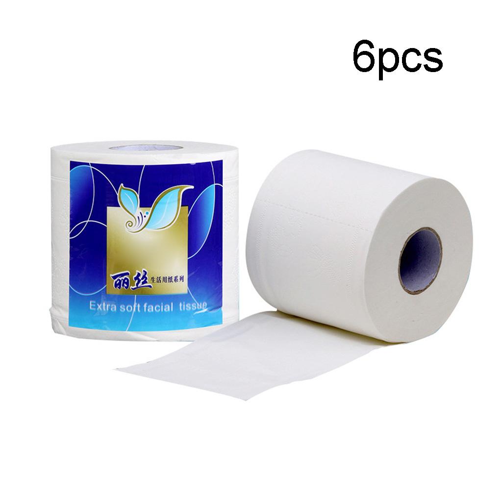 

6 рулонов белой туалетной бумаги, гладкая, мягкая, профессиональная серия, 4-слойная премиум-класса