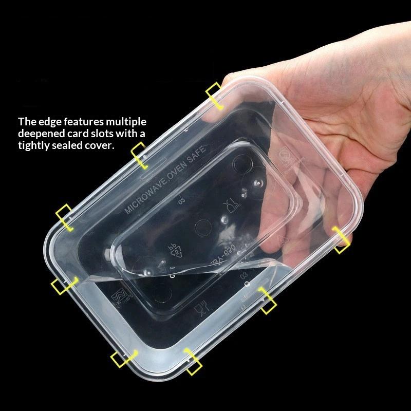 Clear Disposable Food Carry Out Boxes 10Pcs BPA Free Containers for Salad Fruit Cake Lunch Meal Delivery