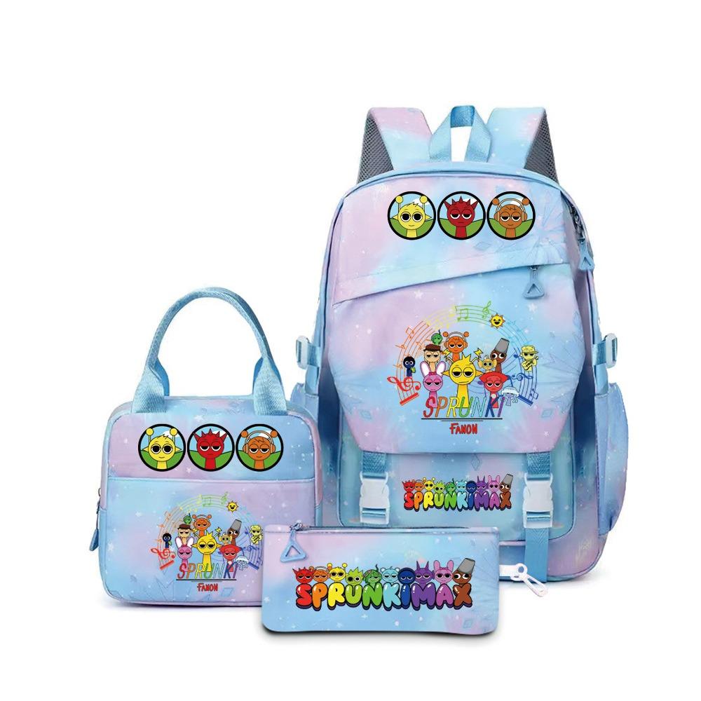 Rhythm Box Backpack Student School Bag Middle College Student Simple Outdoor Travel Backpack D