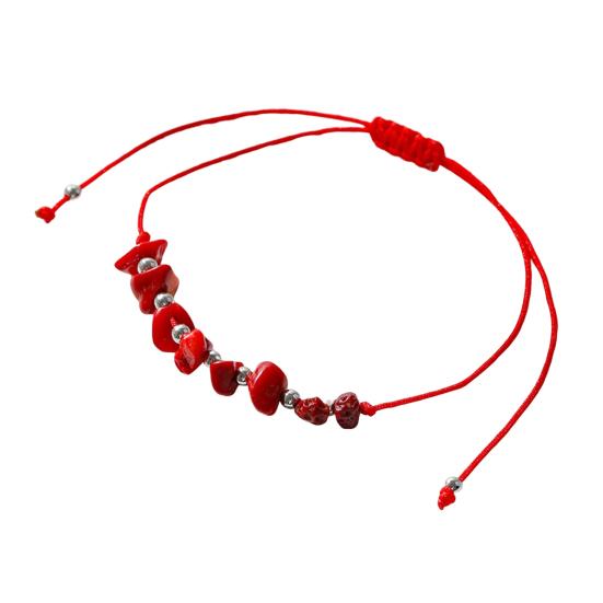 Women Bracelet Woven Decorative Irregular Ladies Faux Crystal Stone Hand Chain Bracelet Jewelry for