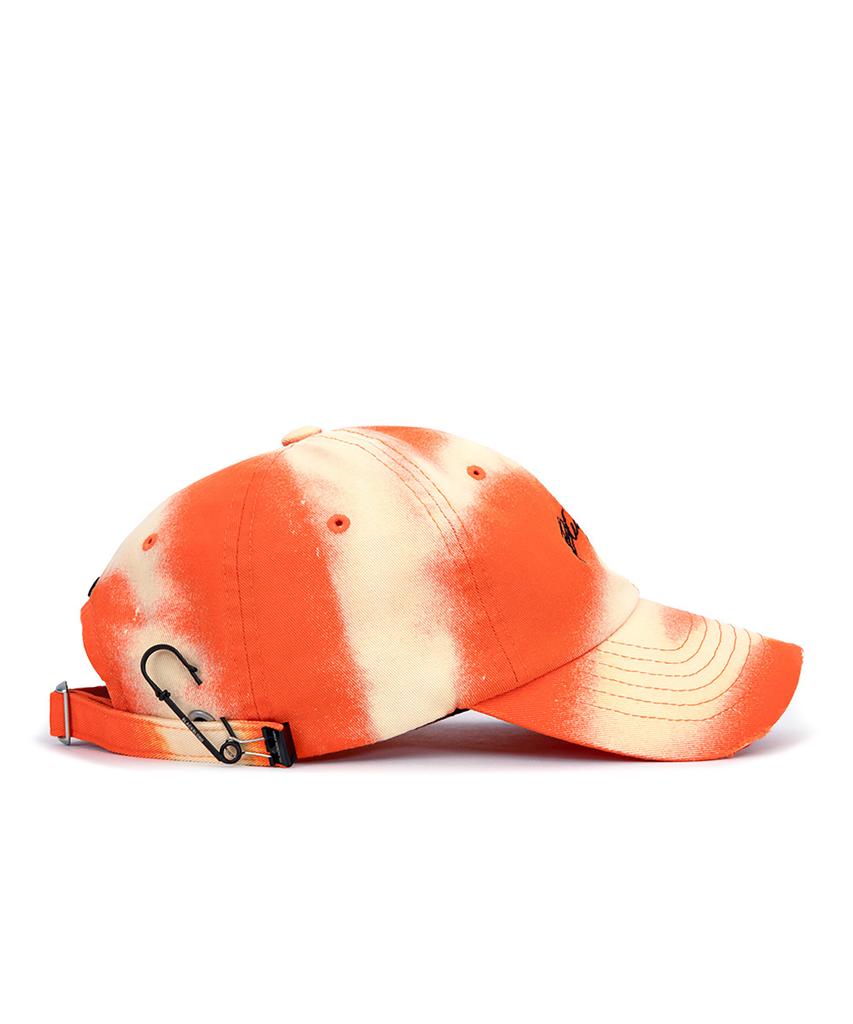 BLACKBLOND Bibbidi Horizon Bleached Script Logo Cap (Orange)