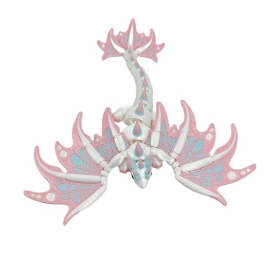 3D Printed Flying Dragon Figurine Winged Dragon Fidget Toy with Movable Joints Articulated Dragon Decoration Ornament
