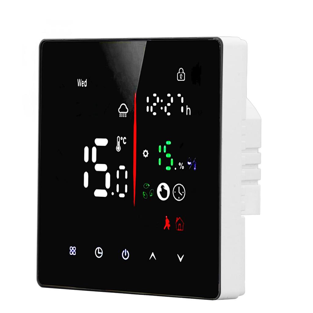 Touchscreen-Thermostat mit Verknüpfungsfunktion Wandmontage Temperaturregler für Wasserfußbodenheizung AC 90‑240V 3A