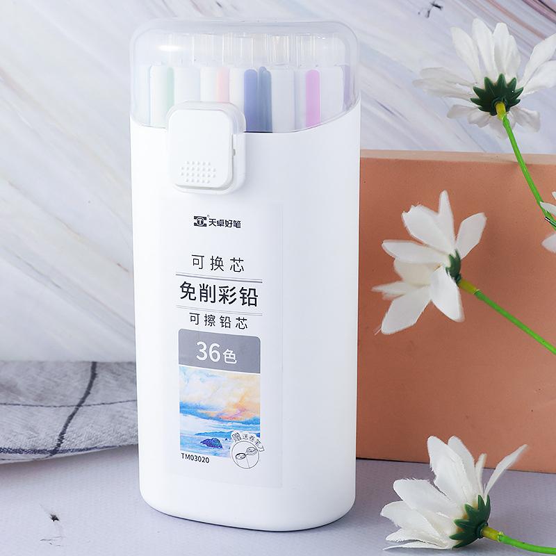 12/18/24/36Colors Automatic Pencil Colored Lead Smooth Writing School Office Sketching Painting Writing Stationery Supplies