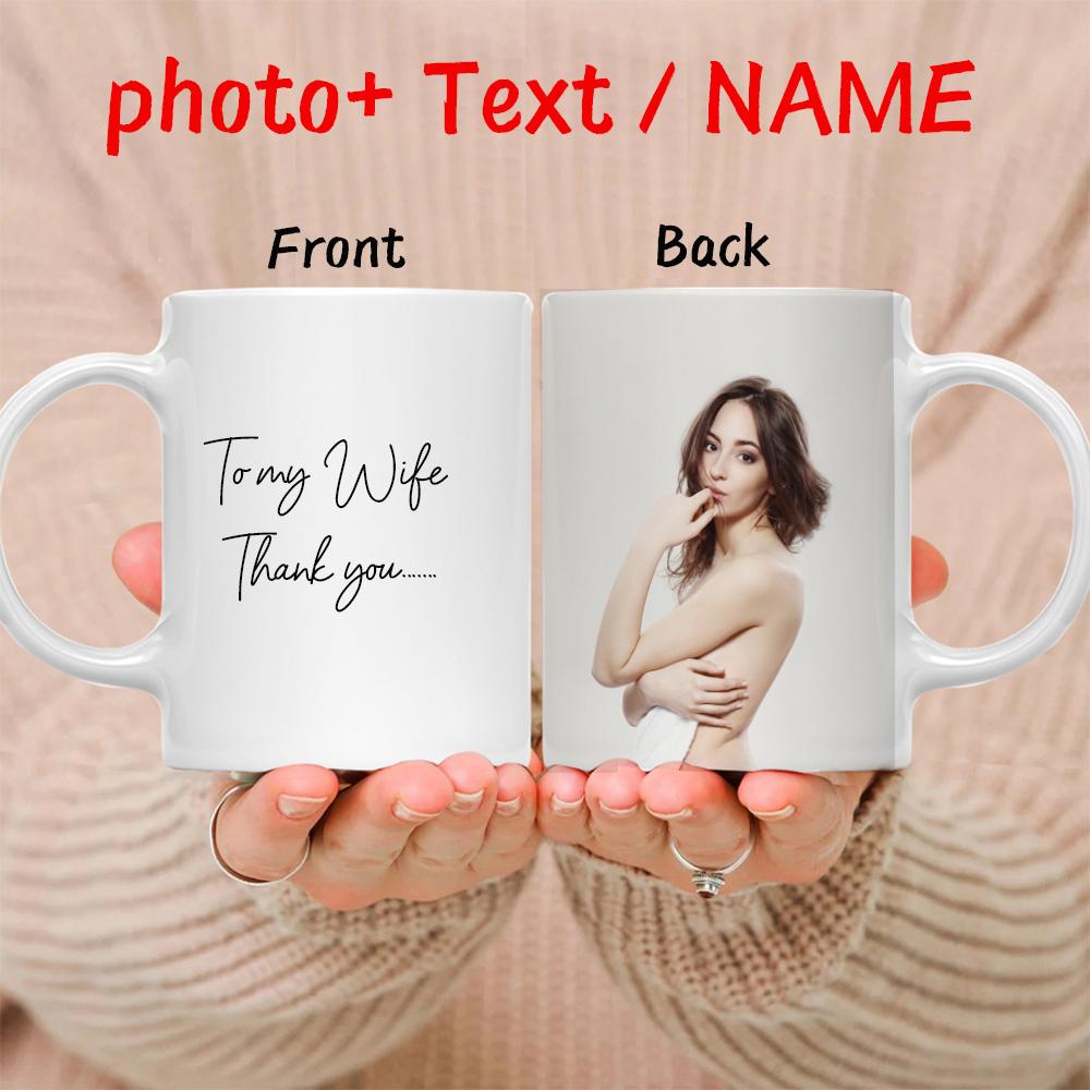 Personalised Your Photo Mug, Custom NAME IMAGE TEXT Cup,Customize Coffee Mugs, Tea Cups, Mothers Day, Wedding Gift 9 COLOURS