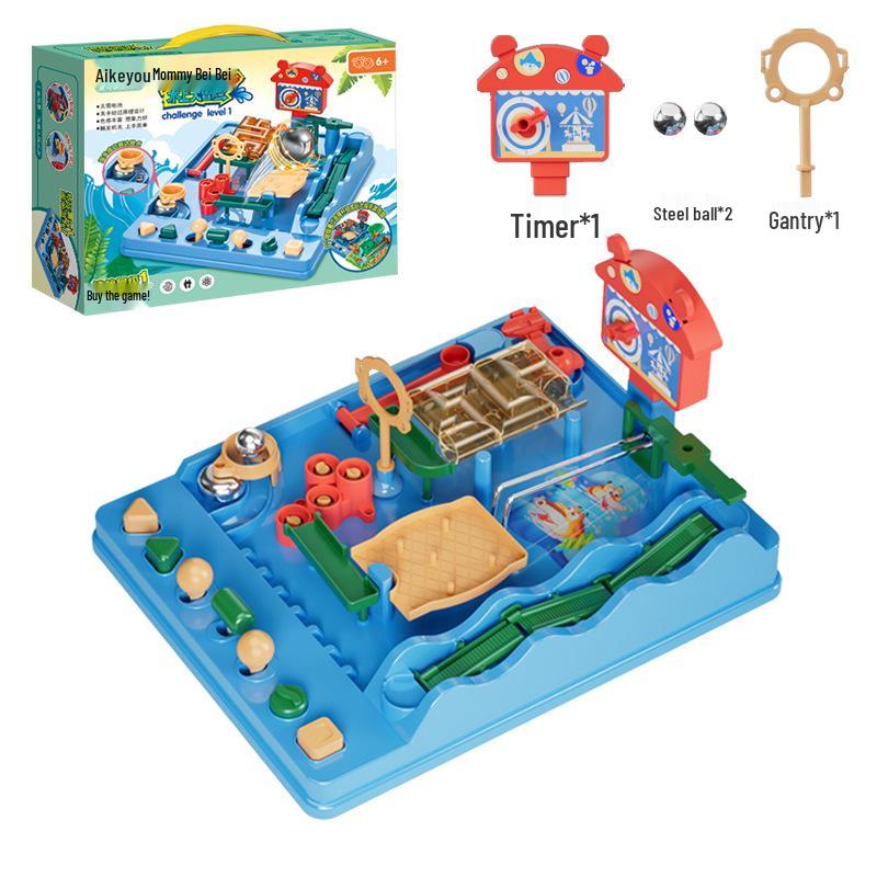 Jungle Dinosaur Adventure Marble Run Table Game for Kids - Ideal Birthday Toy