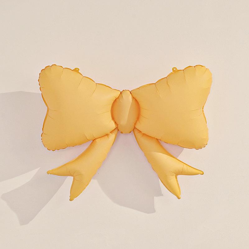 Korean-Style Macaron Color Bow Balloons for Baby Birthday Party Decor