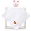1Pc 25x25cm Small Kindergarten Cartoon Fruit Embroidered Cotton Soft Absorbent Children Kids Baby Square  Face Towel