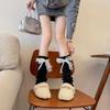 Lace Trim Knit Leg Warmers Knit Design Bow Leg Warmers Lolita Style Lace Trim Socks  Fall Season