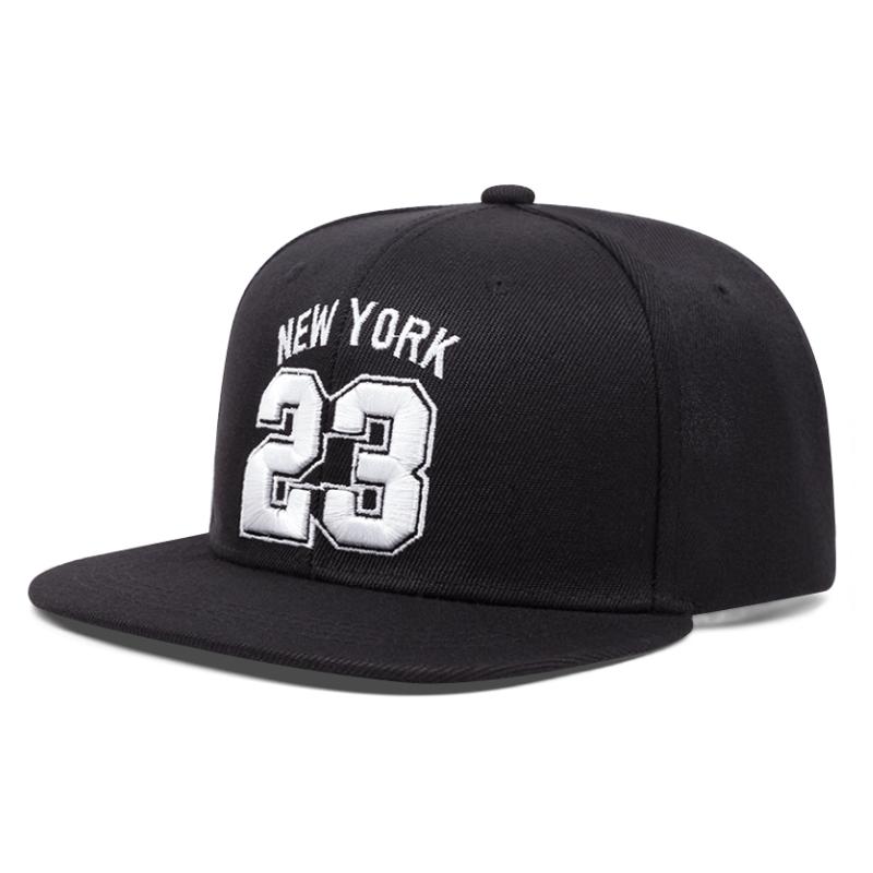 York Embroidered Men'S Fashion Vintage Hip Hop Hat Baseball Hat Women'S Outdoor Use Leisure Sun Protection Hat Flat Edge Hat No 23 Latest