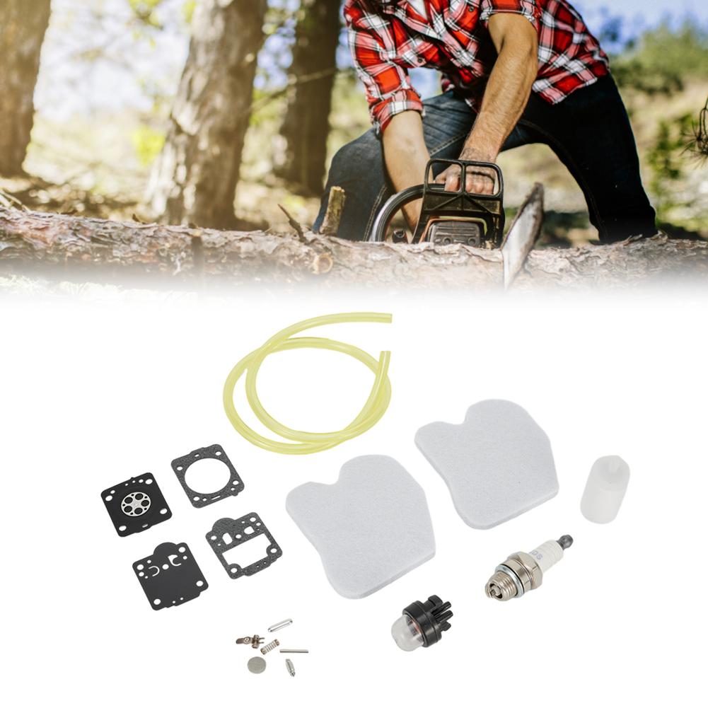 For Carburetor Service Kit with Air Fuel Filter for McCulloch CS340 CS380 Chainsaw Includes Bulb and Fuel Line