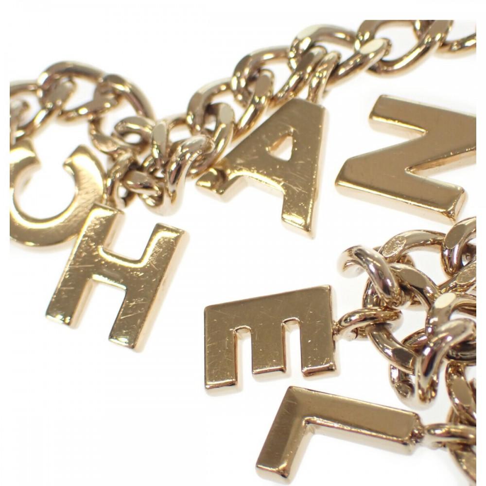 Chanel Necklace Gold Metal Women