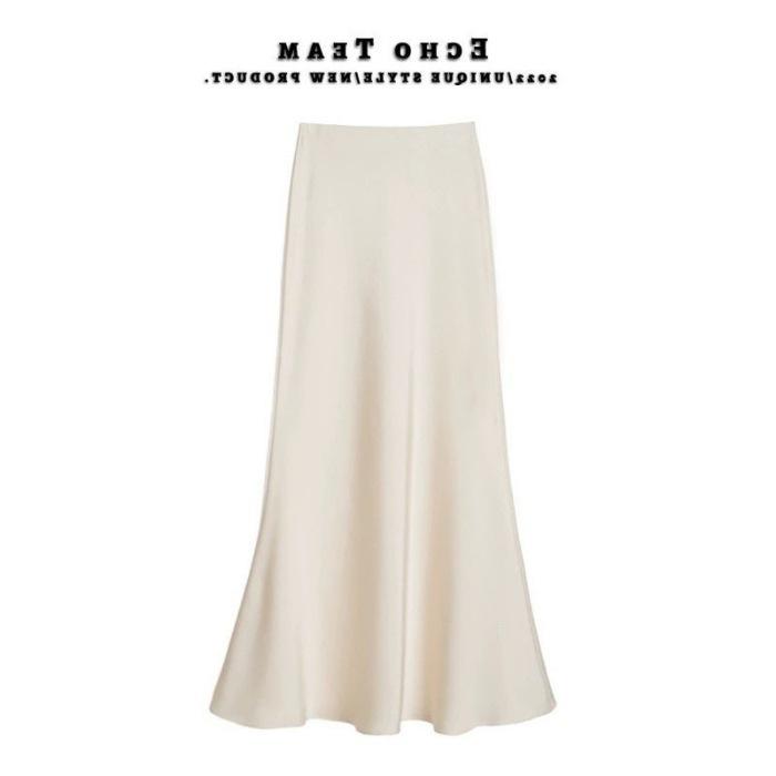 2026 Elegant High-Waisted Bodycon Pencil Skirt - Slimming, Hip-Hugging, Drape Design for Spring/Autumn